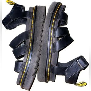 DR MARTENS BLAIRE HYDRO LEATHER STRAP SANDALS SIZE WOMENS 7
